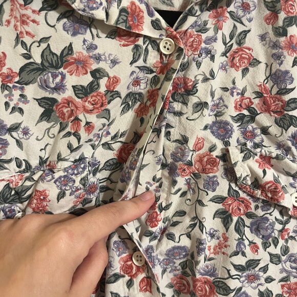 Vintage 90s Floral Shirt - Picture 8 of 9